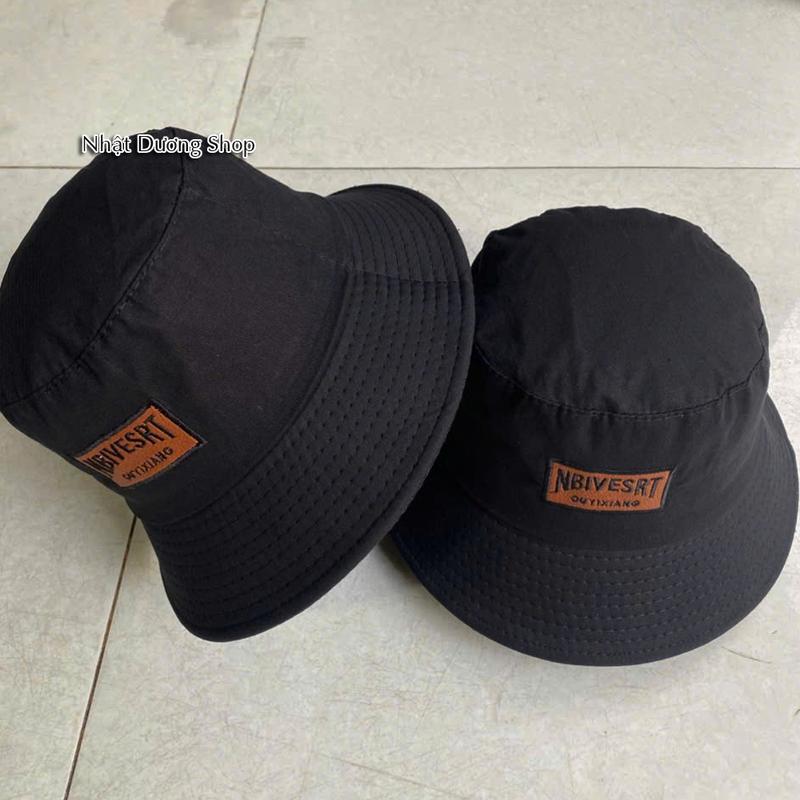 Nón tai bèo, Bucket thêu hoạ tiết mặt da, chất liệu Cotton thoáng mát sành điệu