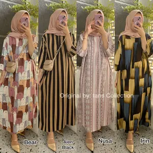 Daster Slavina Ld 120 Jumbo - Rayon Viscose - Home Wear - Gamis Busui Muslim Wanita