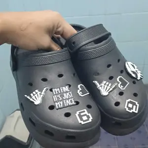 Jibz & Bitz - Aksesoris Sandal Hiasan Sepatu Selempang untuk Penampilan Karakter Unik Menarik dan Nyaman dengan Desain Ganda dan Gaya - Safety, Shoe