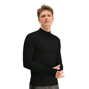 Baselayer Football Manset Lengan Panjang Thumbhole Baju Olahraga Lengan Panjang Dalaman jersey sepakbola Manset Lengan Panjang Cowok Lubang jempol  Kaos Sepakbola  Sport lengan Panjang bola compression shirt