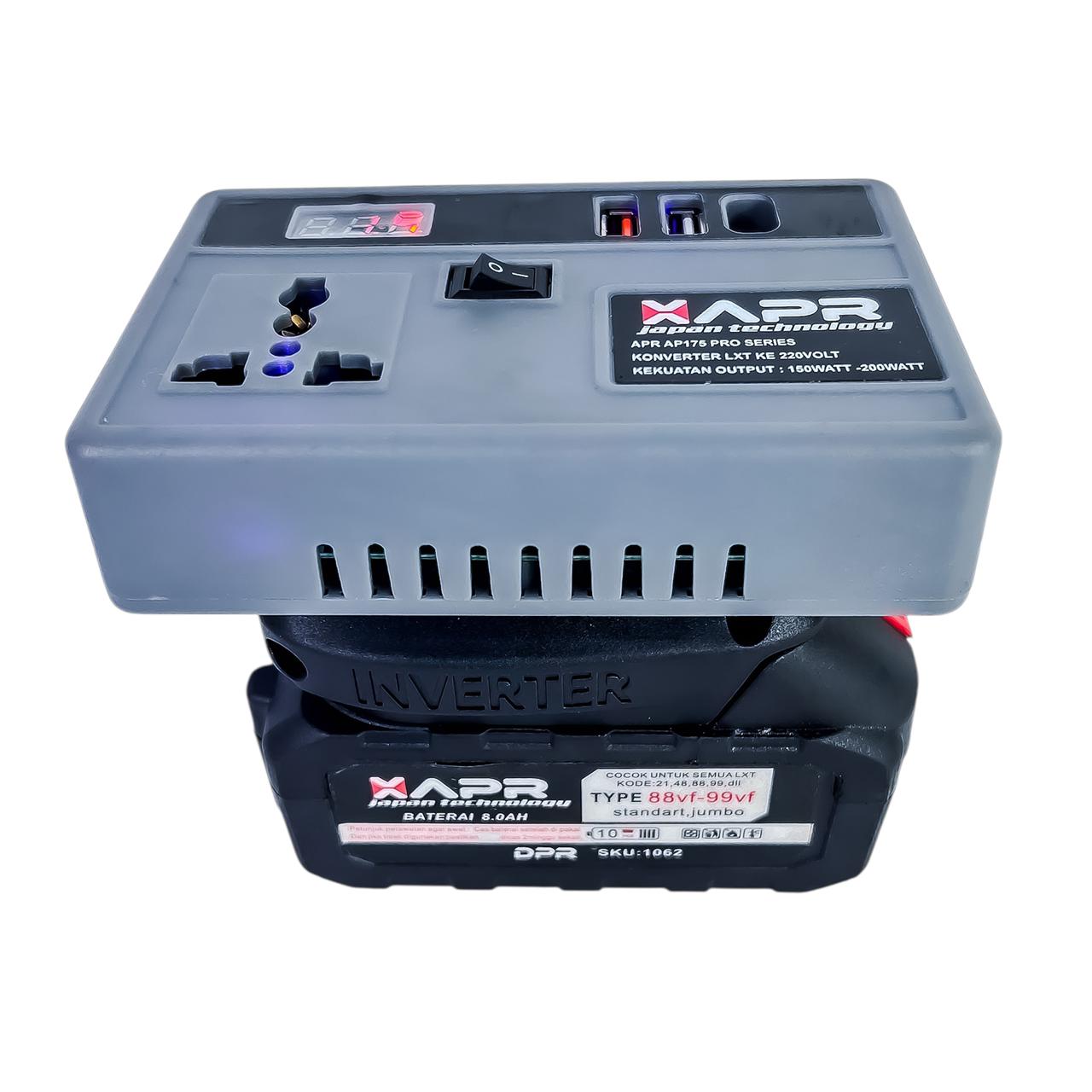 XAPR Inverter Genset Baterai LXT AP175PRO 220V PLN AC XAPR APR AP175PRO ...