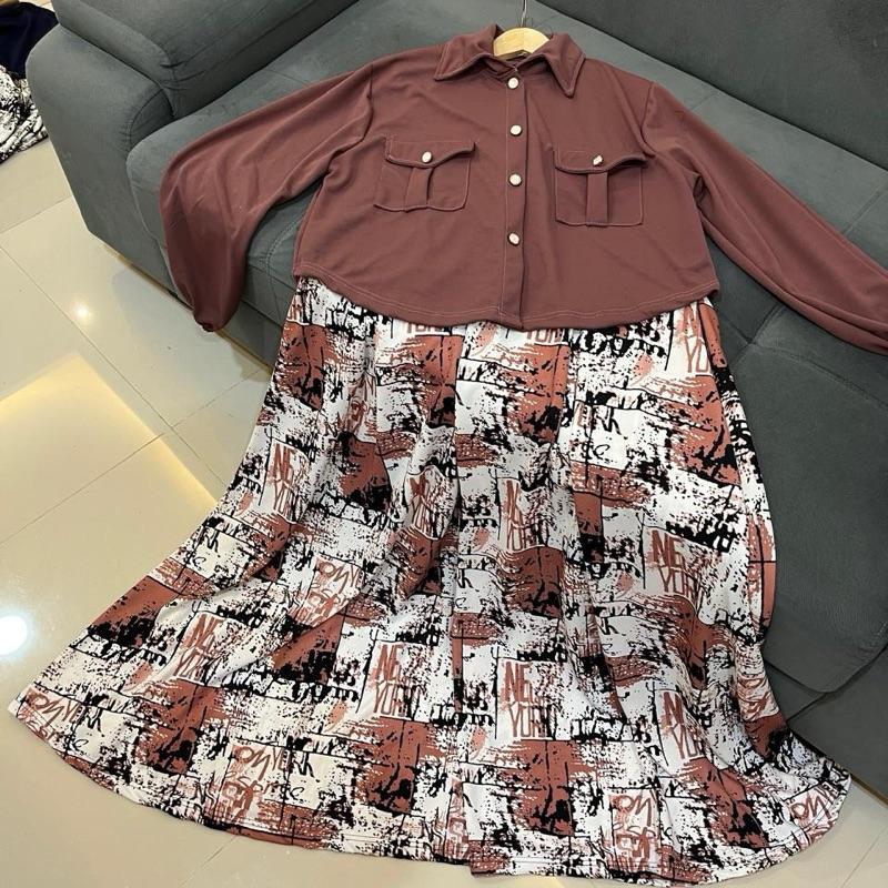 NABILA DRESS 2IN1 ROMPI LEPASAN DRESS MOTiF NEW TaRENDY