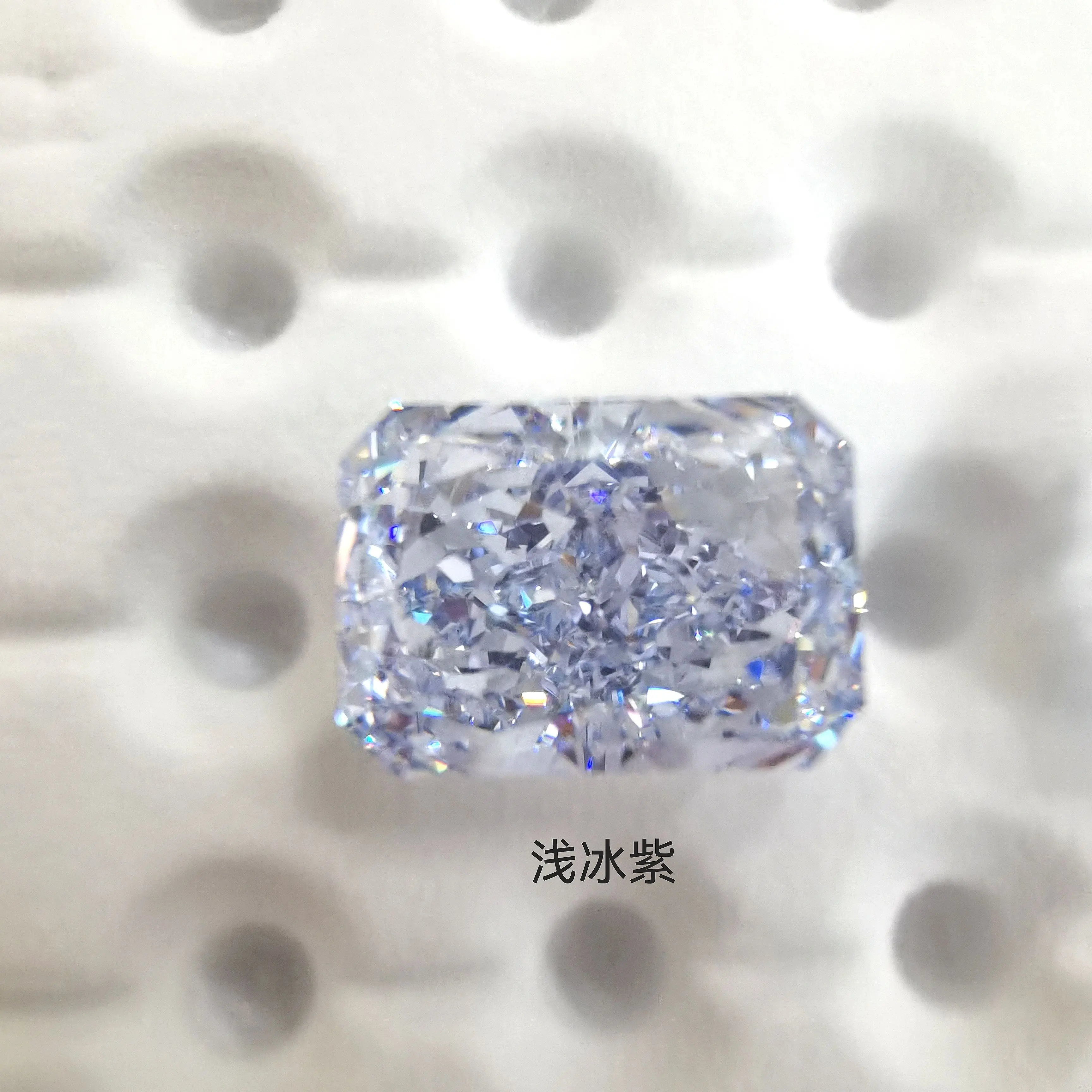 Directly supplied from the manufacturer, cubic zirconia ice flower cut 7A rectangular chamfered earrings, manicure ring, pendant, inlaid with bare stone