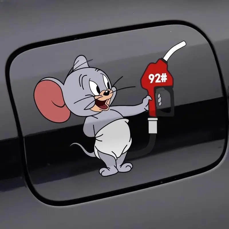 Fuel tank cap car stickers cute personality car stickers creative oil number stickers waterproof cartoon scratch cover refueling stickers