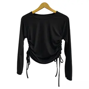 Bery - VALEN TOP BLOUSE / BLOUSE CROP RIB KNIT SERUT SAMPING LENGAN PANJANG DAILY OUTFIT / Baju Atasan Knitwear Wanita Basic