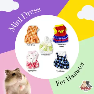 Bakuta Baju Hamster Dress Betina Sugar Glider - Baju Hewan Mini Betina -Mini Dress for Small Pet