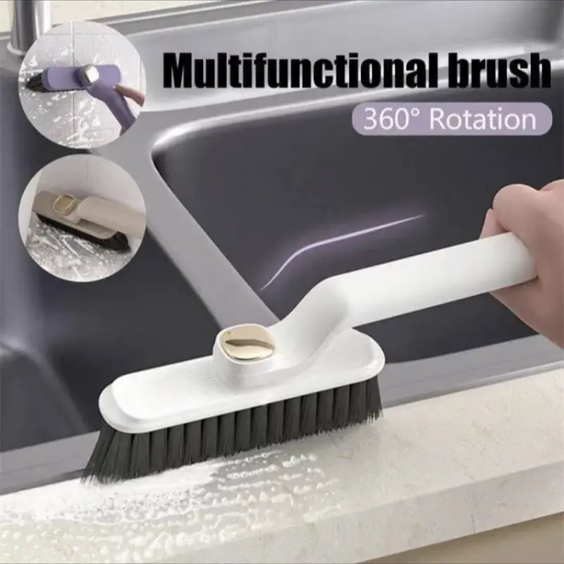 Multi functional rotary cleaning brush, 2-in-1 gap cleaning brush, hard bristled bathroom tile, no dead corners, ground seam brush, wall brush
