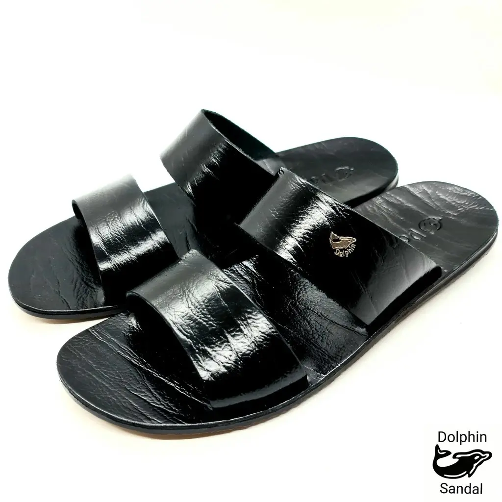PROMO DISKON RAMADAN Dolphin Sandal Pria Kulit Asli "Kris" Pengiriman seluruh indonesia dan [BISA COD]
