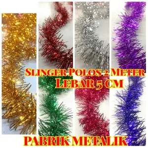 Slinger Polos Murah /Slinger Ekonomis /Slinger parcel / Slinger Dekorasi 2 meter /Hiasan Ulangtahun