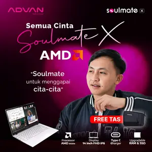 [Exclusive Rivel] ADVAN Soulmate X 14” IPS FHD AMD 3020e 4GB/128GB Free Windows 11 Original Laptop Notebook Upgradeable