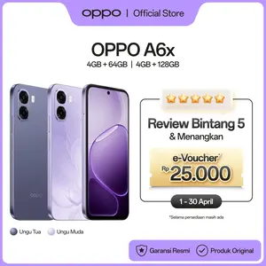 OPPO A6x 4GB/64GB & 4GB/128GB Smartphone [Snapdragon 685 4G, Layar Ultra Cerah 120Hz, Baterai 6500mAh]
