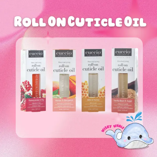[WiskyWhale] Cuccio Roll On Cuticle Oil 10ml for Nails - Daily Nail Care Manicure