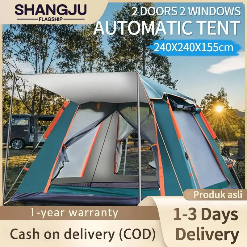 Camping tent Automatic double waterproof pop-up tent/Portable outdoor folding camping tent/picnic beach tent