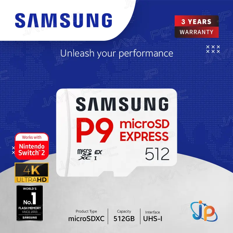 Samsung P9 Express MicroSDXC UHS-I A1 V30 512GB - Micro SD 512 GB 4K
