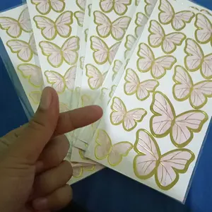 STIKER KUPU KUPU / DEKORASI BUKET / Topper kue / CAKE TOPPER BUTTERFLY / HIASAN KUE ULANG TA