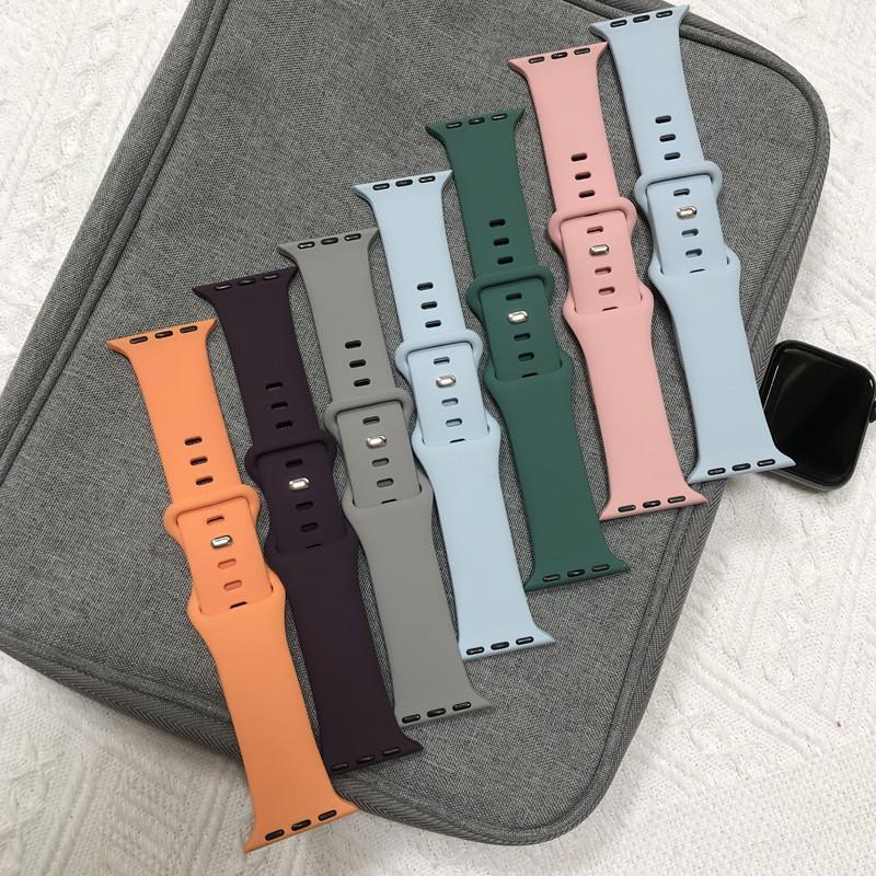 Dây đeo silicon, dành cho Iwatch Apple Watch Ultra 49mm, 9, 8, 7, 41mm, 45mm, 44, 40, mềm, thay thế, dây cao su