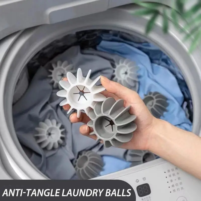 Reusable Magic Silicone Laundry Ball Clothes Hair Remover Catcher Washing Machine Decontamination Anti-winding Laundry Ball