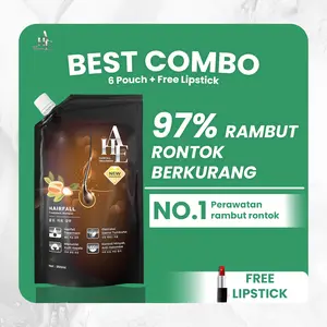 AHE Hair Fall Treatment Shampoo Hair Care Anti Hair Loss Oil Control Anti Dandruff Shampoo Anti Rontok Shampoo Anti Ketombe with Keratine and Zinc 300ML