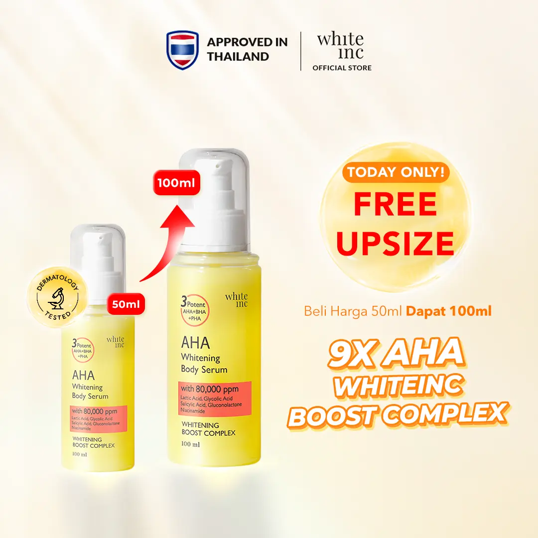 [100ml] WHITE INC AHA Body Serum to Whitening & Moisturising | Hand Body Serum Mencerahkan Serta Merawat Skin Barrier Pada Kulit
