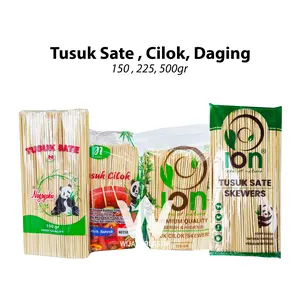 Tusuk Sate (Ayam/Daging/Cilok) --- 150 225 500 gr @Pack | bambu bersih besar kecil gram ion kambing ekonomis murah kuat Pack D95