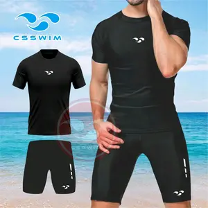 Setelan renang hitam sporty csswim swimming wear mens sport baju celana renang hitam L XL