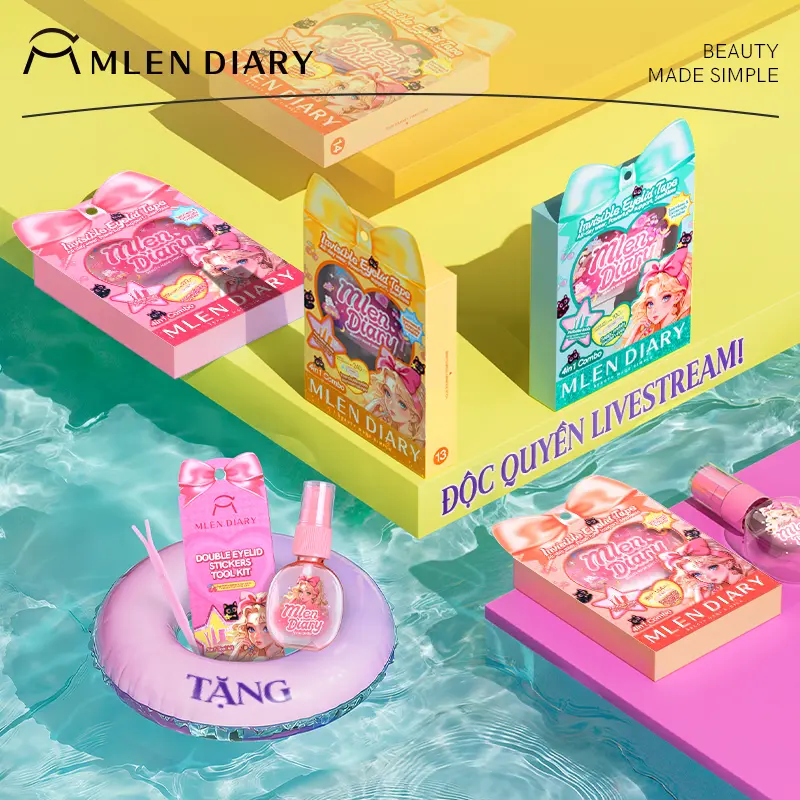 Mlen Diary - Miếng Dán Kích Mí Lưới Tàng Hình Tự Nhiên Phù Hợp Cho Mọi Dáng Mắt, Nhiều Lựa Chọn Dễ Dùng Cho Người Mới Bắt Đầu- Kích Mí Không Gây Lộ, Tự Nhiên Cả Khi Không Makeup