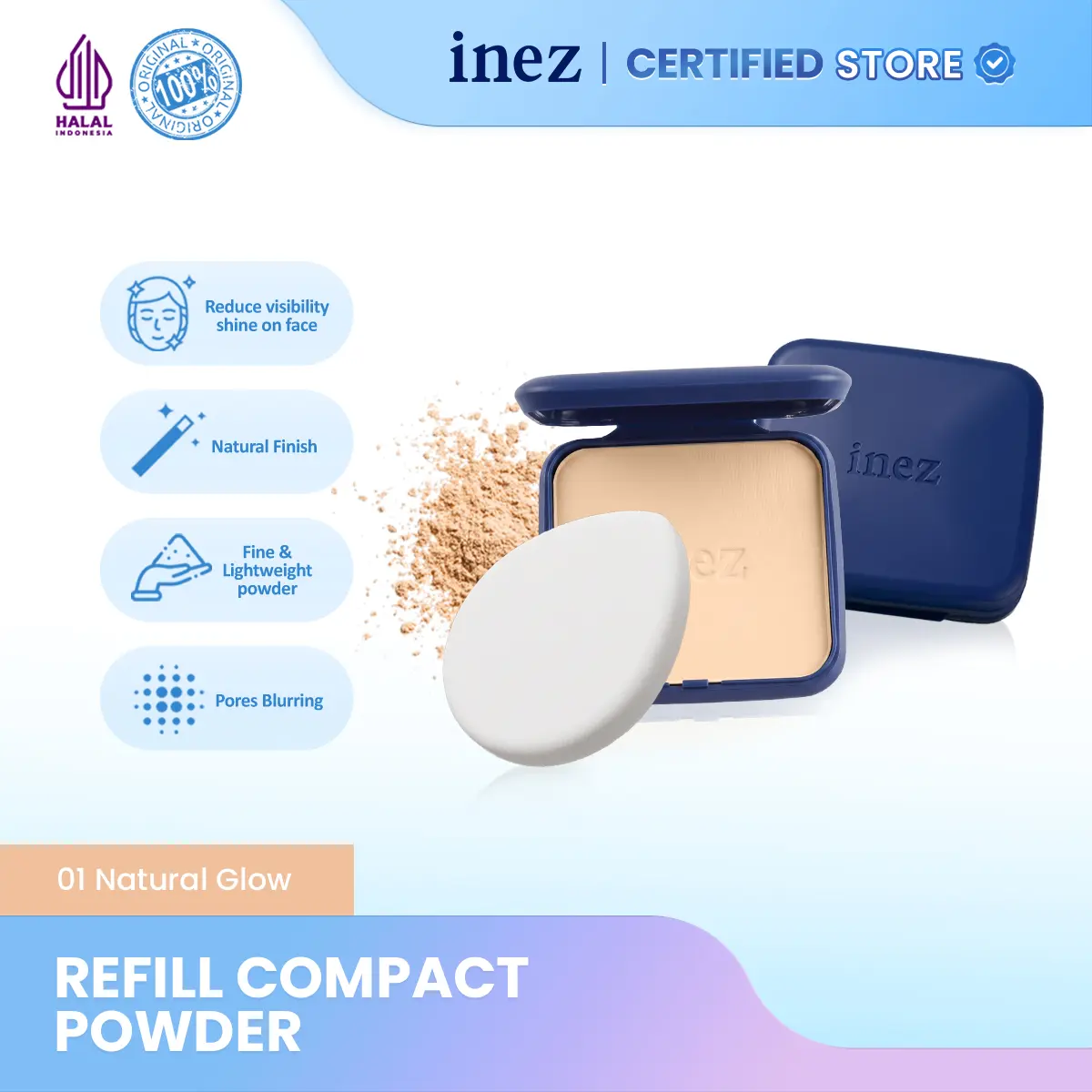 Inez Official - Refill Compact Powder l Refill Bedak Padat Inez Color Contour Plus