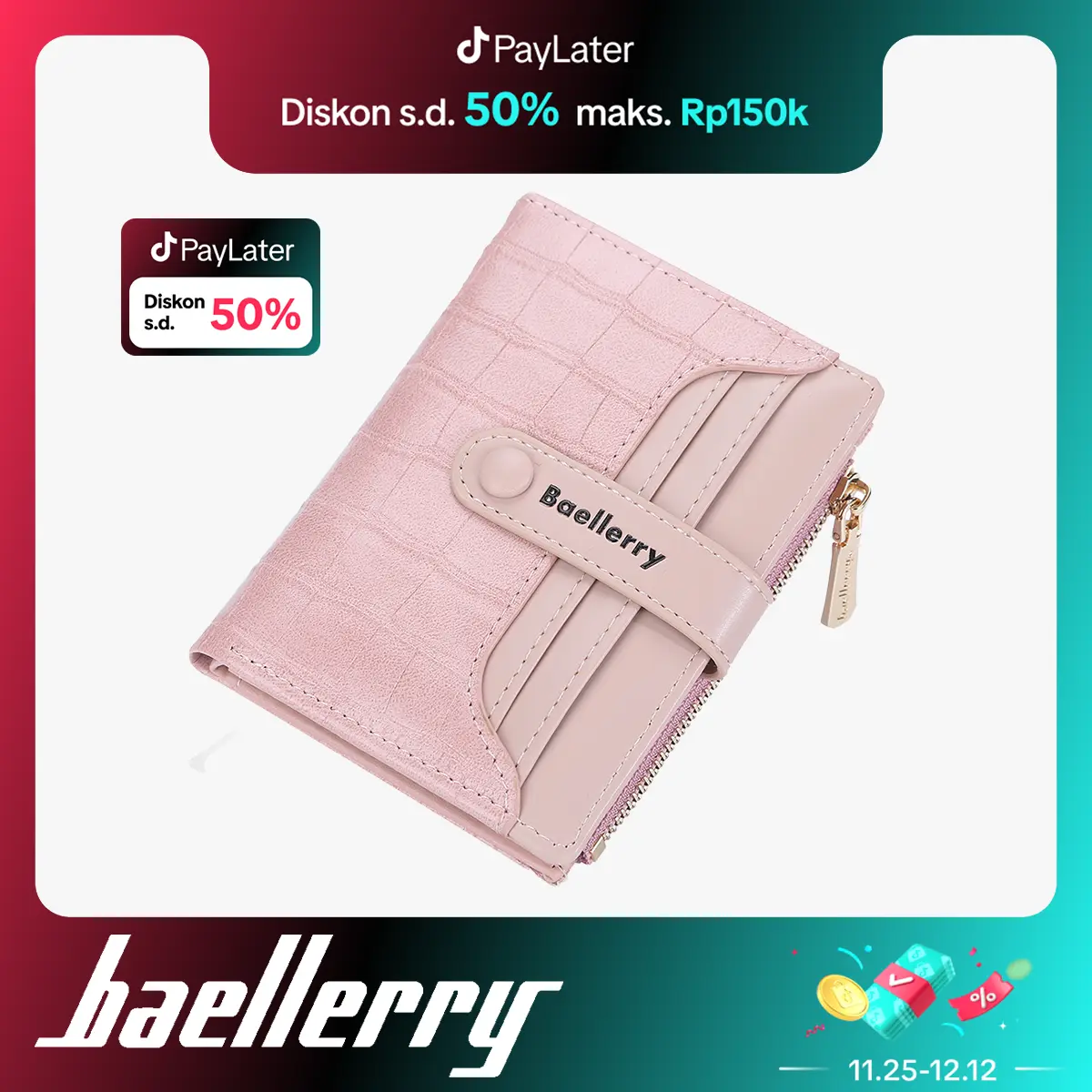 Dompet Pendek Wanita Kulit BAELLERRY N2363