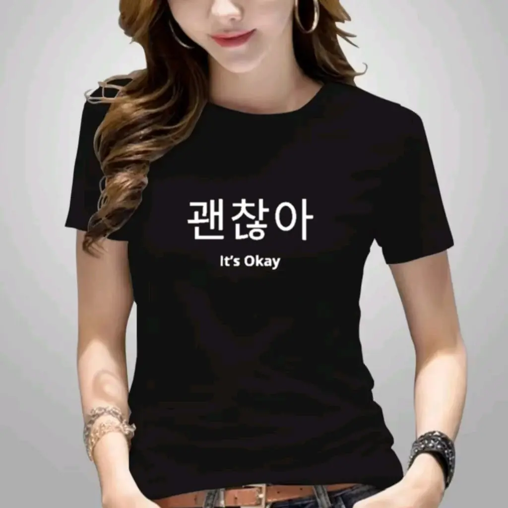 Kaos Branded Fashion Stayle import Kaos Wanita Kaos pria Lengan Pendek Elegan Oblong Atasan
