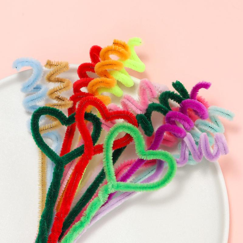 BENMEI Kawat Bulu Mercy Pipe Cleaner Premium Gembul 30cm 100 Pcs Bahan DIY Manual Warna Cerah Fleksibel Kualitas Tinggi