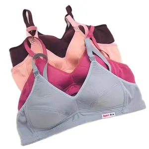 BH SPORT BRA HARIAN TAMPA KAWAT TAMPA BUSA DEWASA&REMAJA kait kait 3&2 SIZE 34-50