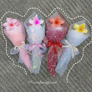 Bouquet Bunga Hairclip / Bucket Jeday Bunga Kamboja Jepitan Rambut