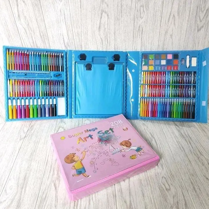 Art set crayon 208 pcs untuk anak murah .