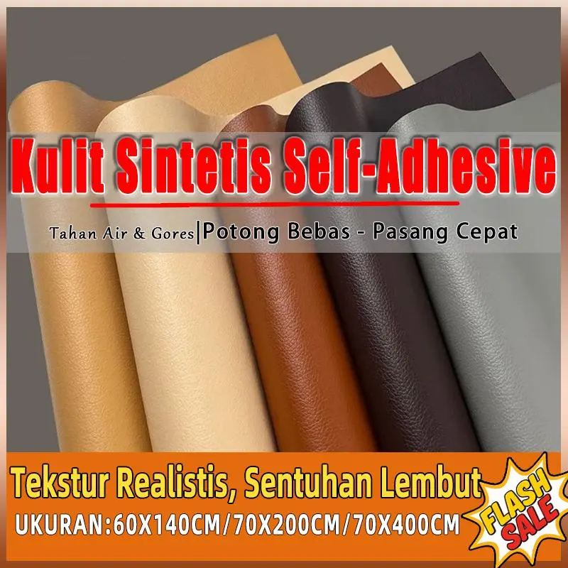 【Mudah Potong】Stiker Kulit Lychee Self-Adhesive Fleksibel Untuk Semua Bentuk Permukaan