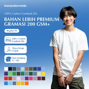 [TEBAL] PART 1 KPM Apparel Kaos Classic Premium Reguler Size Dewasa Cotton Combed 20s  Lengan Pendek Katun Polos