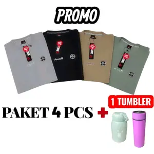 D'B35T by iepe Paket 4 PCS Kaos Distro Pria Semi Katun 24S Motif Simple M-L-XL-XXL-XXXL Casual Formal Nyaman Keren Baju Cowok Basic Polos Kerja Oblong Dewasa Santai Aesthetic Sablon Remaja Cewek