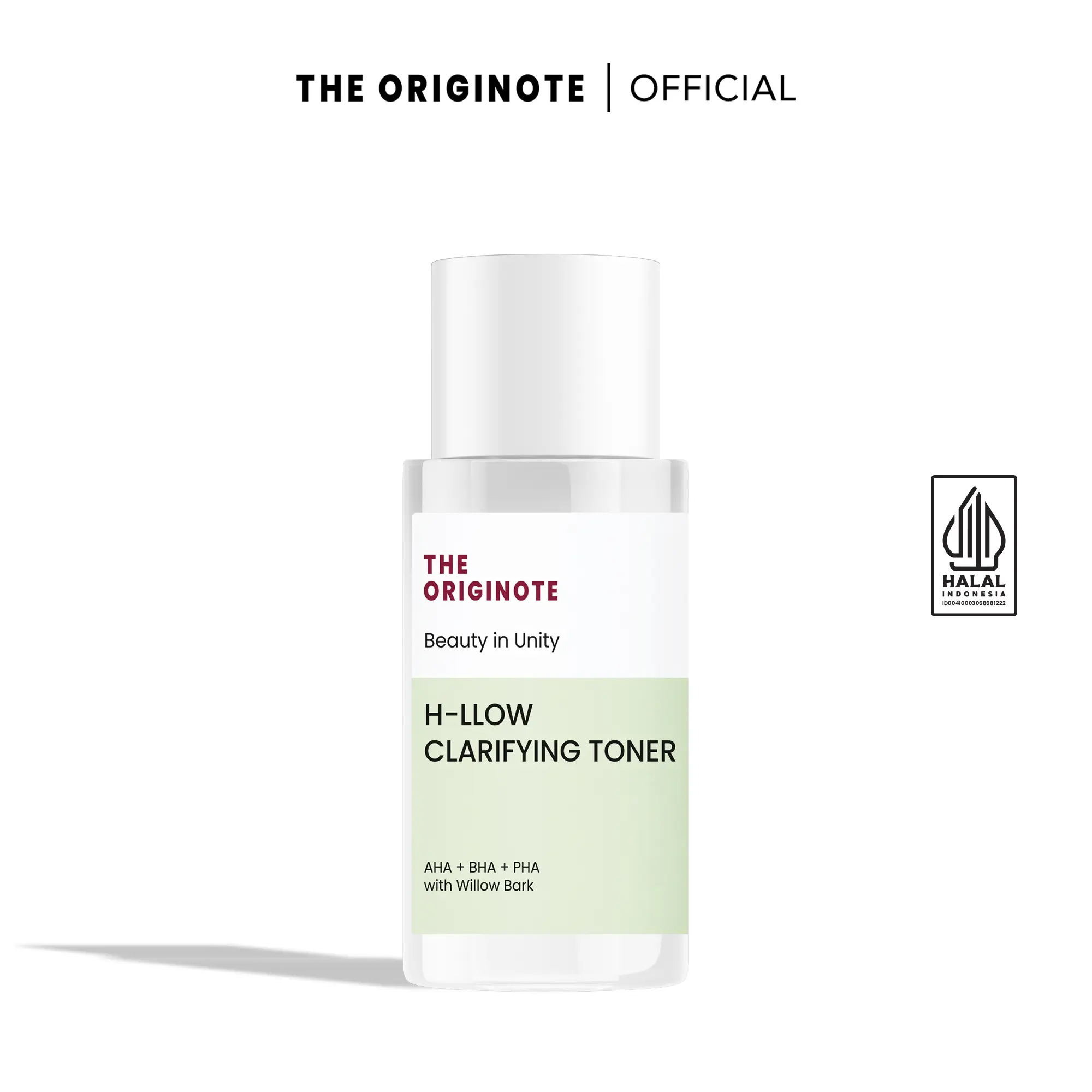 The Originote H-llow Clarifying Toner - Exfoliating dan hydrating Toner penyegar wajah dan mencerahkan muka with AHA BHA pha