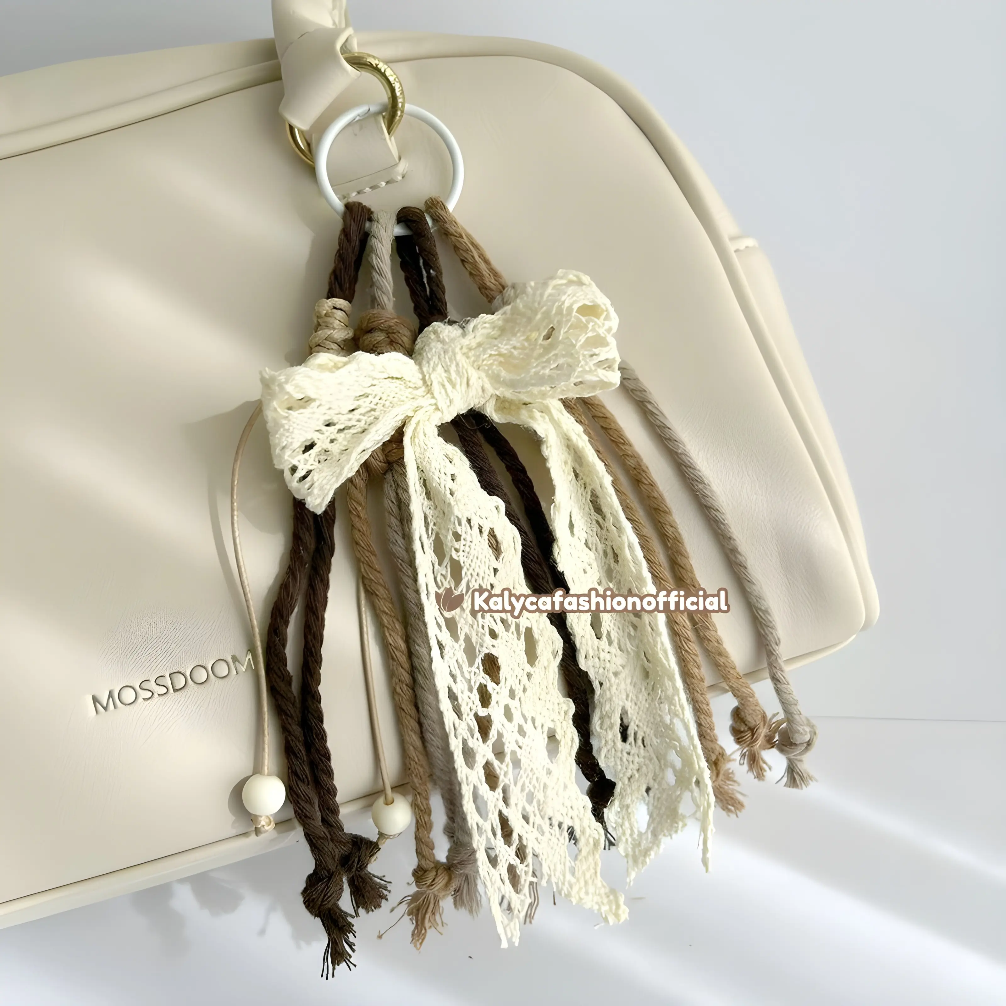 Gantungan Macrame Keychain Lucu Gaantungan Kunci Macrame Pita Cantolan Tas Aesthetic Cute Gemass