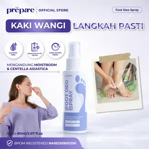 Prepare Foot Spray Perawatan Bau Kaki Penghalus Tumit Pecah dan Kering Pembersih Kaki Kapalan Foot Spray Penghilang Bau Pewangi | FS