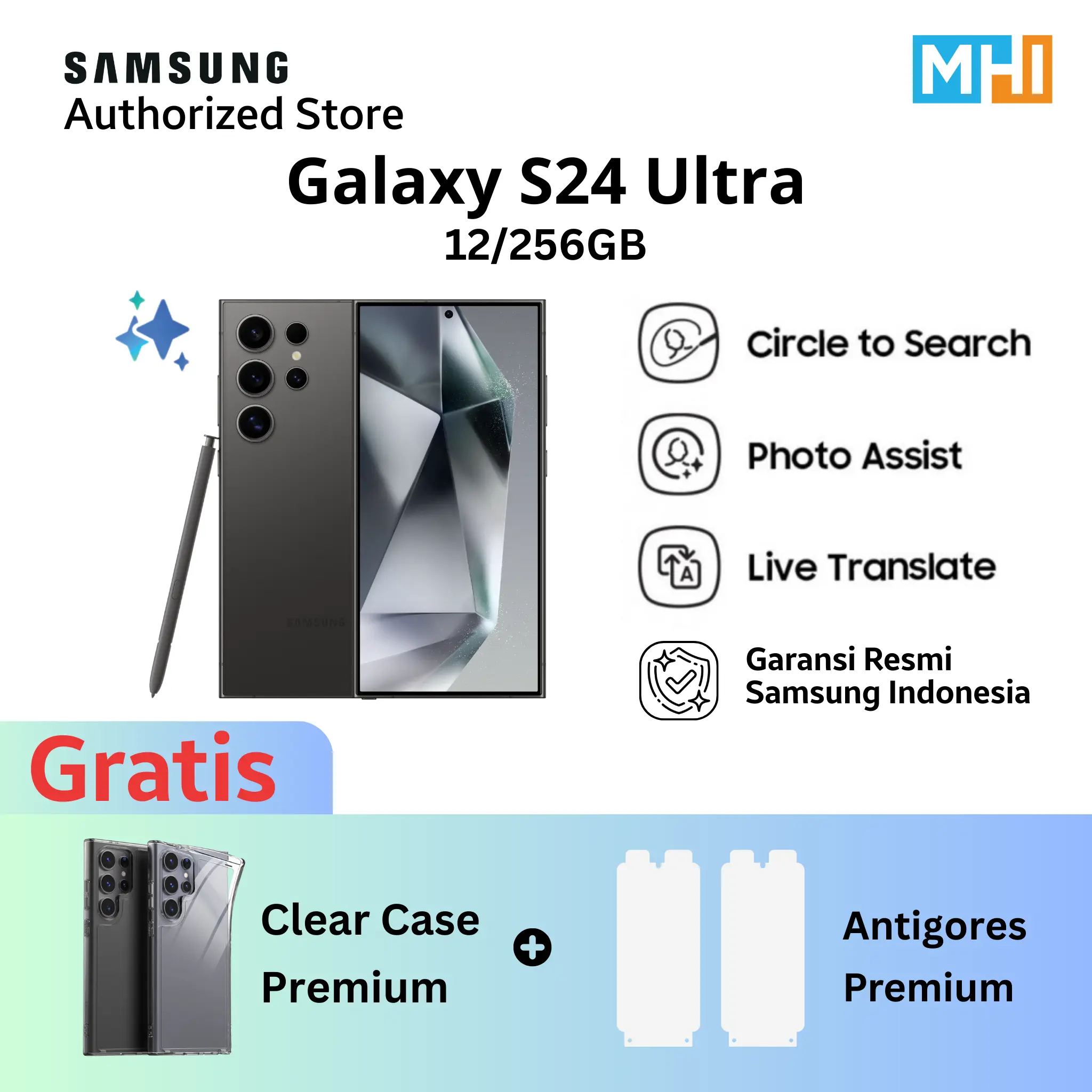 Samsung Galaxy S24 Series, S24 8/256GB 12/512GB, S24 Ultra 8/256GB 12/512GB Handphone AI, Kamera 50 MP, Original, GARANSI SEIN