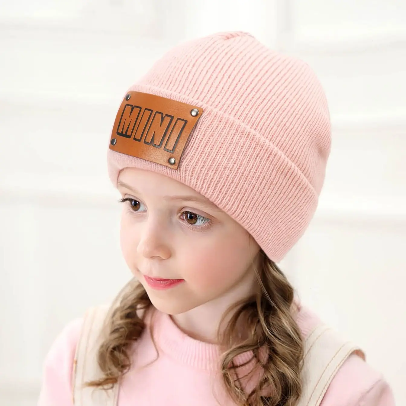 Mini knitted pullover hat for children new warm and cold European and American wool infant and child head care adjustable crochet cap