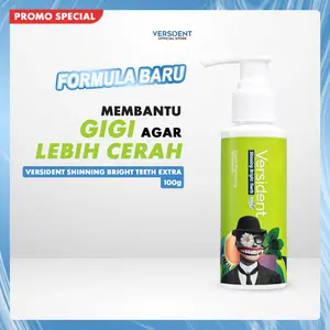 [PROMO SPESIAL] Versident Shinning Bright Teeth - Pasta Pemutih Gigi & Pencegah Karang Gigi, Membantu memutihkan gigi kuning. Original