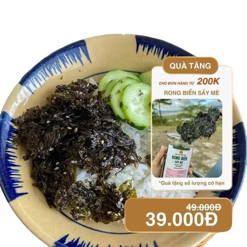 [Thực Phẩm Chay Ăn Liền] Rong Biển Sấy Mè Lá To Vị Đậm Đà Ăn Cùng Cơm Nóng|Cháo|Bánh Mì.