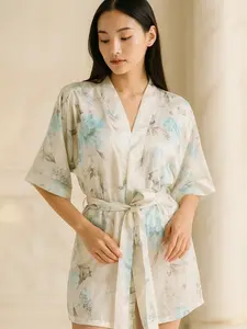 [ Racun Lingerie ] Kimono Baju Tidur Jubah Tidur Wanita Sexy Model Jepang Looks Short Sleeve All Varian Motif Top Seller Sifon Transparan KFLOW