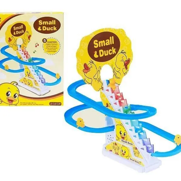 Mainan Anak Tangga Small Duck Bebek Kuning / Seluncur Tangga Bebek Lampu / BEBEK TANGGA BERJALAN TOYS