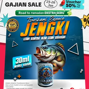 Essen Jengki Tsurikami 30ml Aroma Harum dan Amis untuk  Mancing Media Lumut Cacing dan Pelet Semua Jenis Ikan