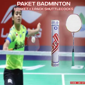 Paket Badminton Olahraga Bulutangkis Raket dan Shuttlecock