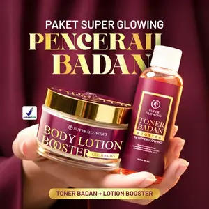 PAKET CREAM BADAN LOTION BOOSTER + TONER BADAN BOOSTER SUPER GLOWING