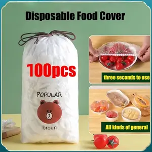 [Isi 100/500 Pcs] Plastik Wrapping Pembungkus Makanan Transparan Sekali Pakai/ penutup rambut hotel/shower cap