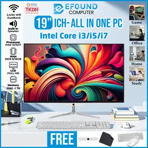 eFound Komputer All-in-One PC Baru Core i3/i5/i7, RAM 8GB/16GB, SSD 256GB/512/1TB, 19inch Z2